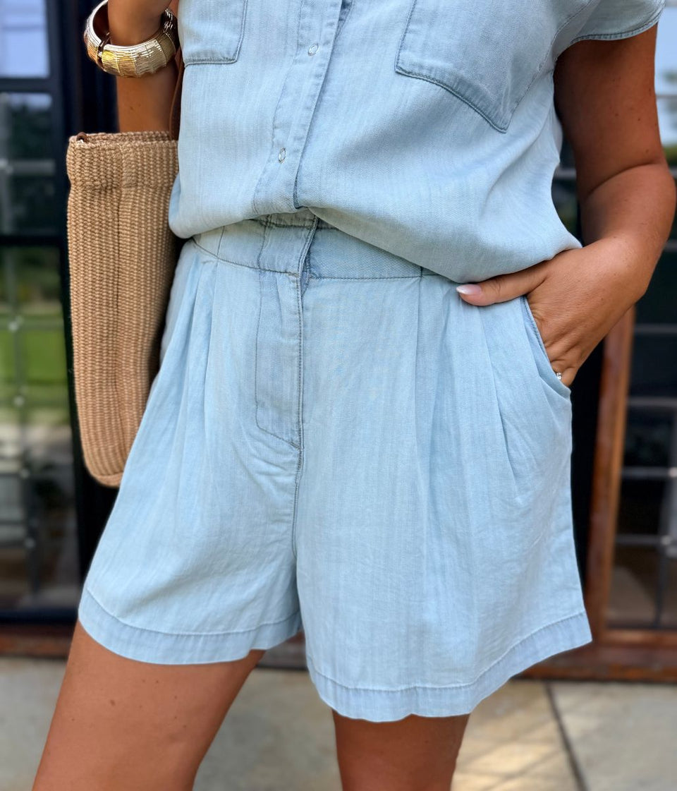 Chambray Shorts