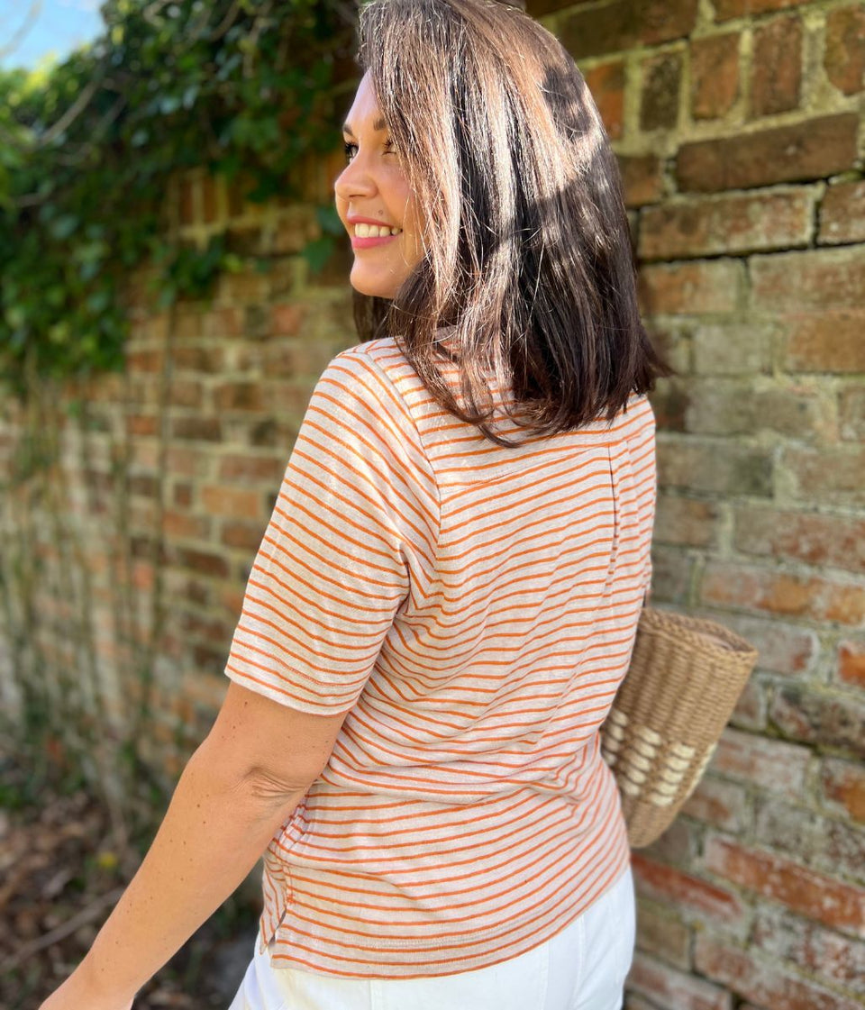 Charlie Linen Striped Short Sleeve Shirt