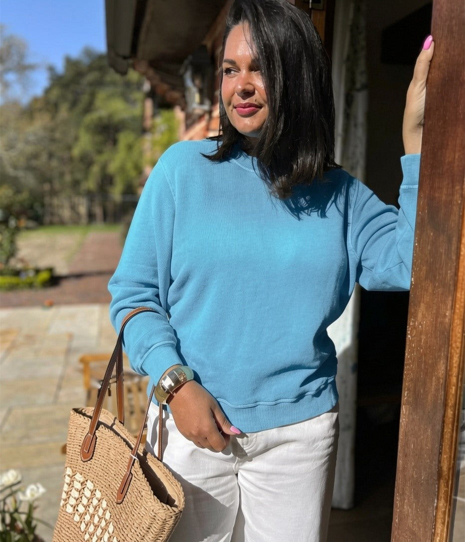 Blue Garment Dyed Sweatshirt