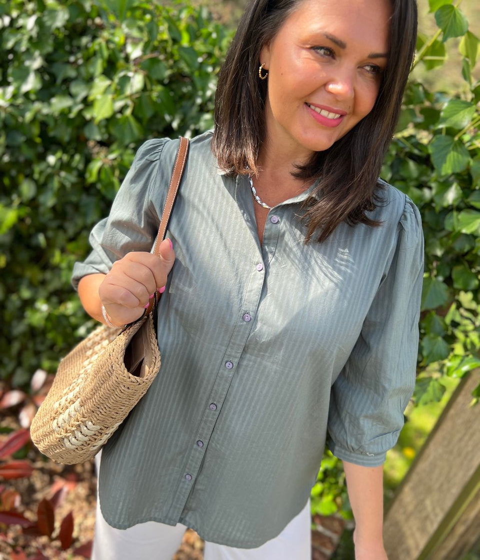 Green Hope Cottage Striped Shirt