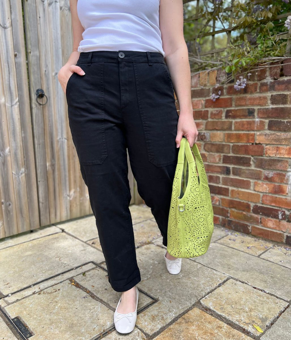 Black Carpenter Straight Leg Trousers