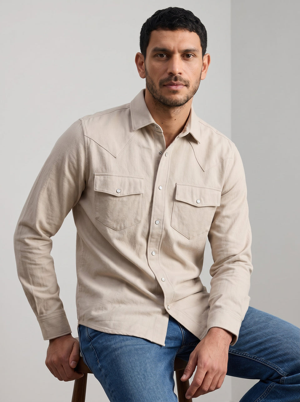 Stone Mens Premium Over Shirt