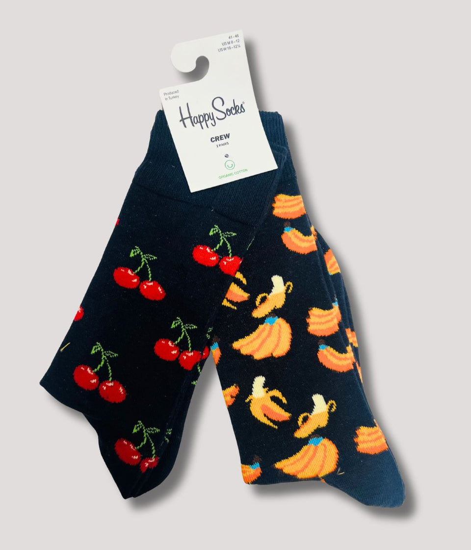 Happy Socks 2 Packs Cherries & Bananas