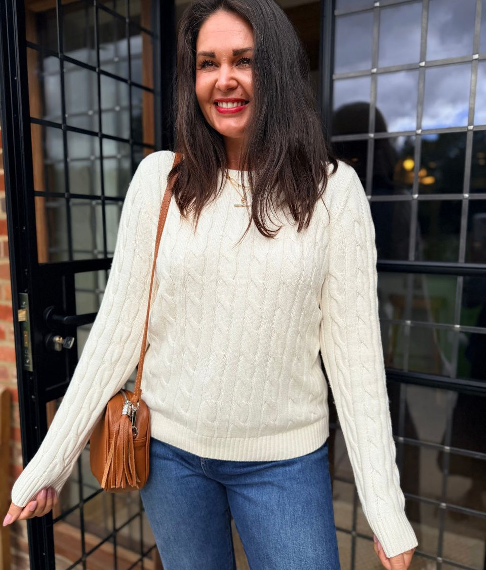Ivory Heritage Chunky Cable Jumper