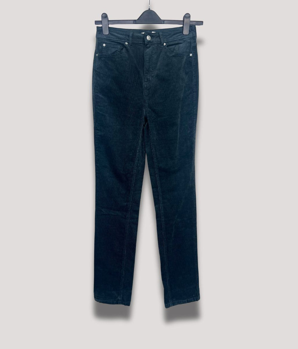 Teal Straight Leg Cord Trousers