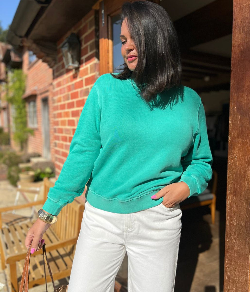 Green Garment Dyed Sweatshirt