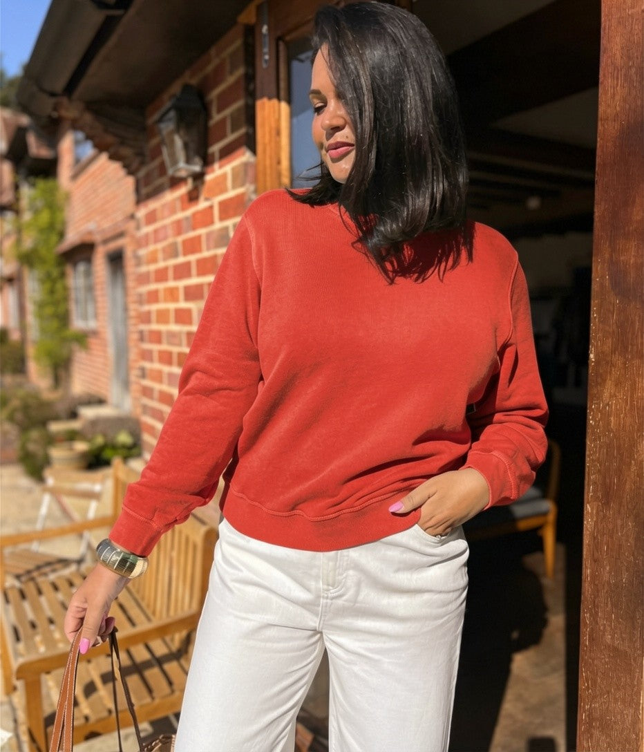 Red Garment Dyed Sweatshirt