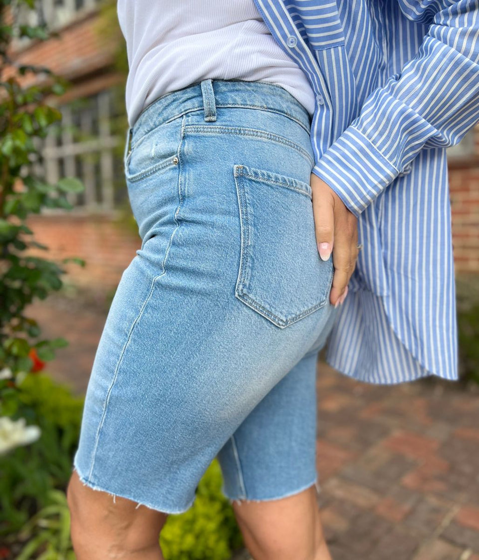 Light Denim Bermuda Shorts