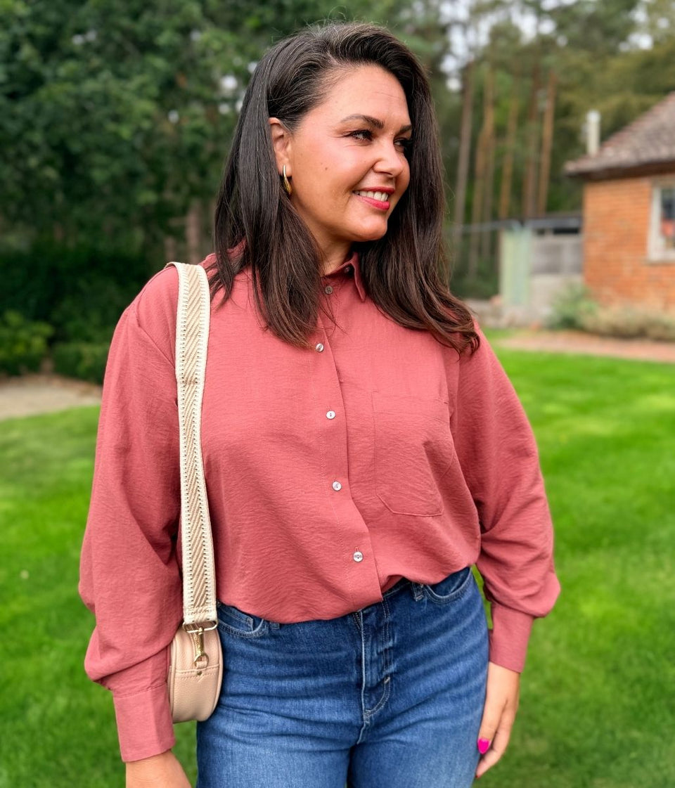 Dusky Pink Long Sleeve Classic Shirt