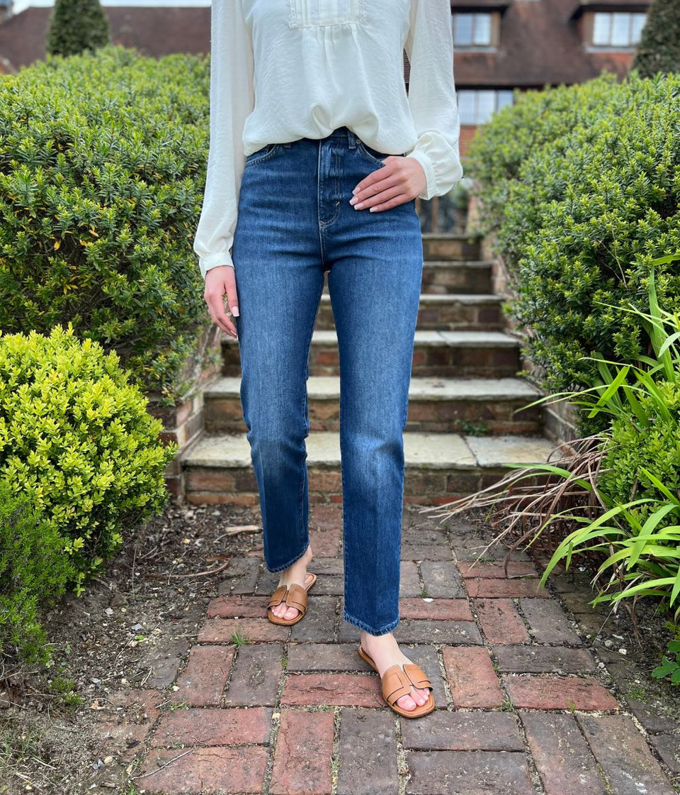 Dark Denim Slim High Rise Jeans