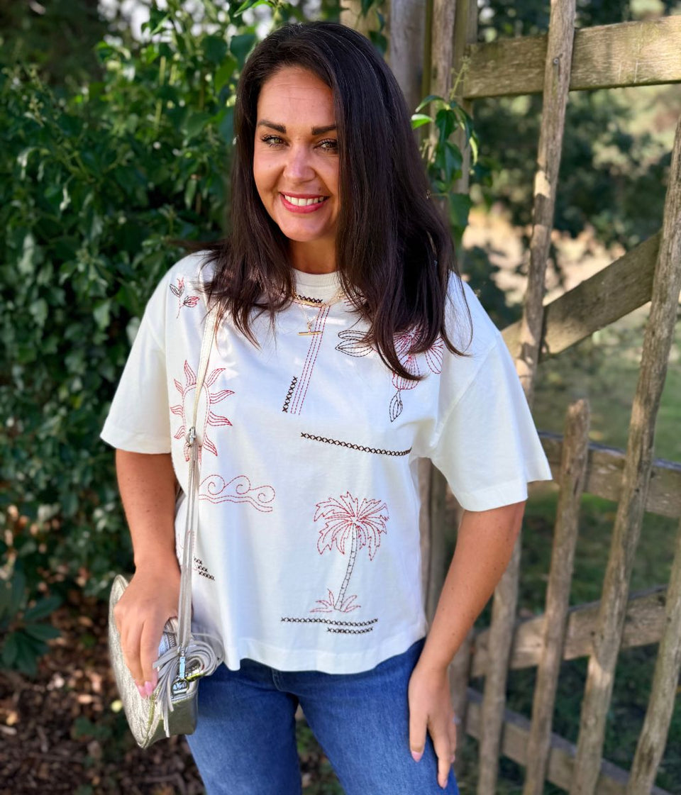 Embroidered Design T Shirt