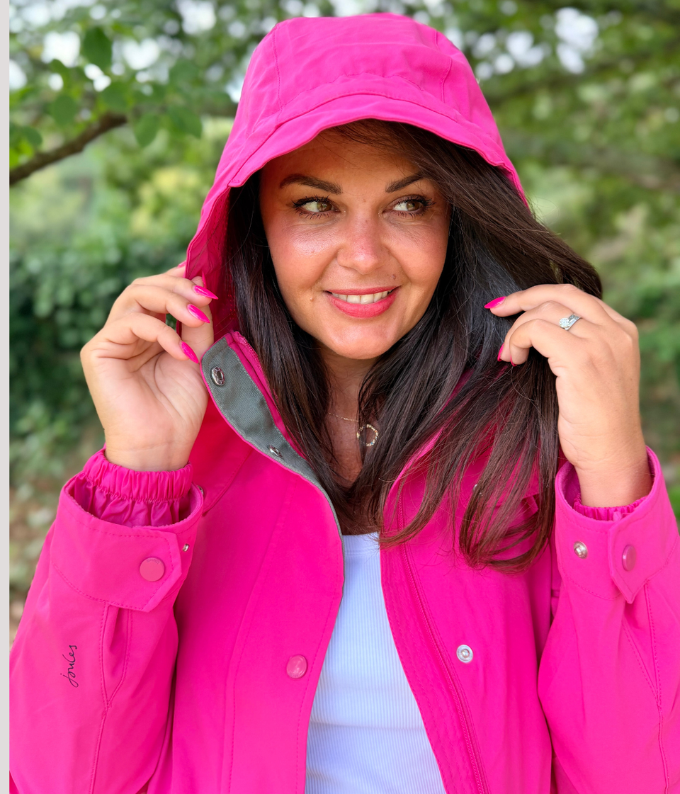 Pink & Red Right as Rain Waterproof Coat