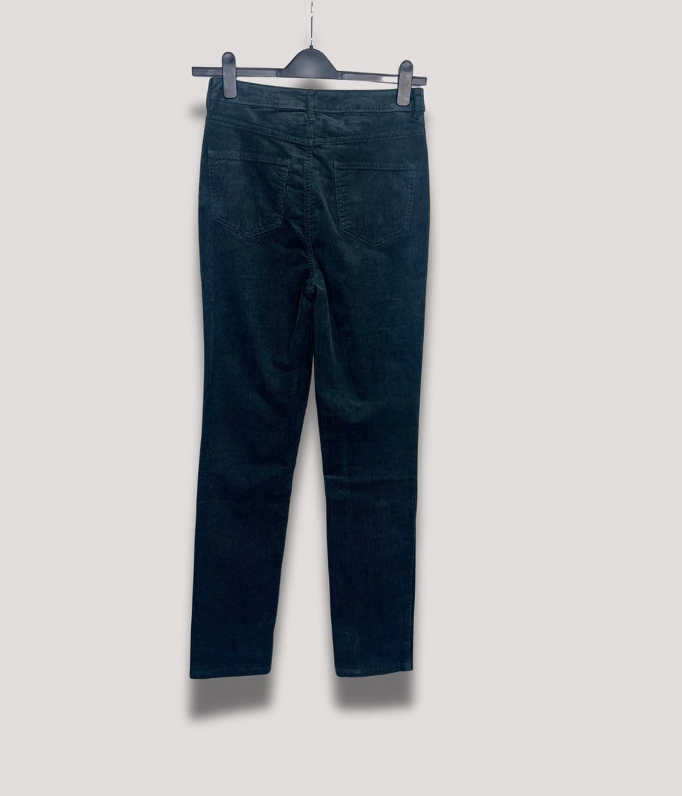 Teal Straight Leg Cord Trousers