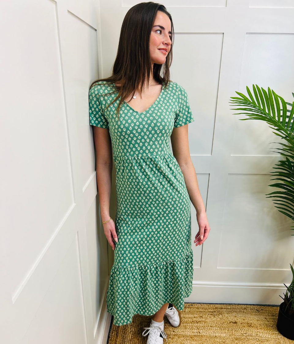 Green Emily Cotton Jersey Dress