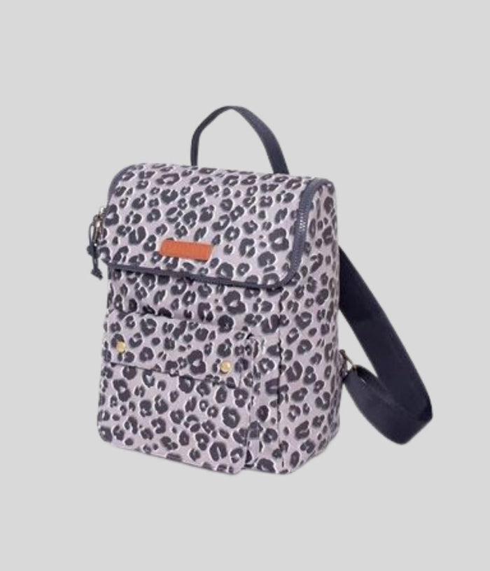 Brakeburn Leopard Spot Double Compartment Crossbody Bag - Grey