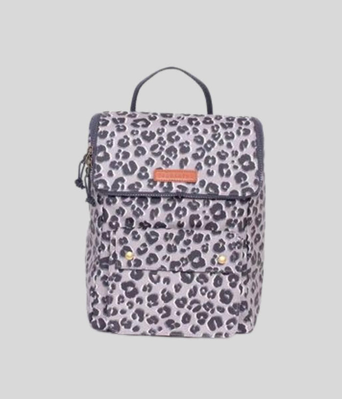 Brakeburn Leopard Spot Double Compartment Crossbody Bag - Grey