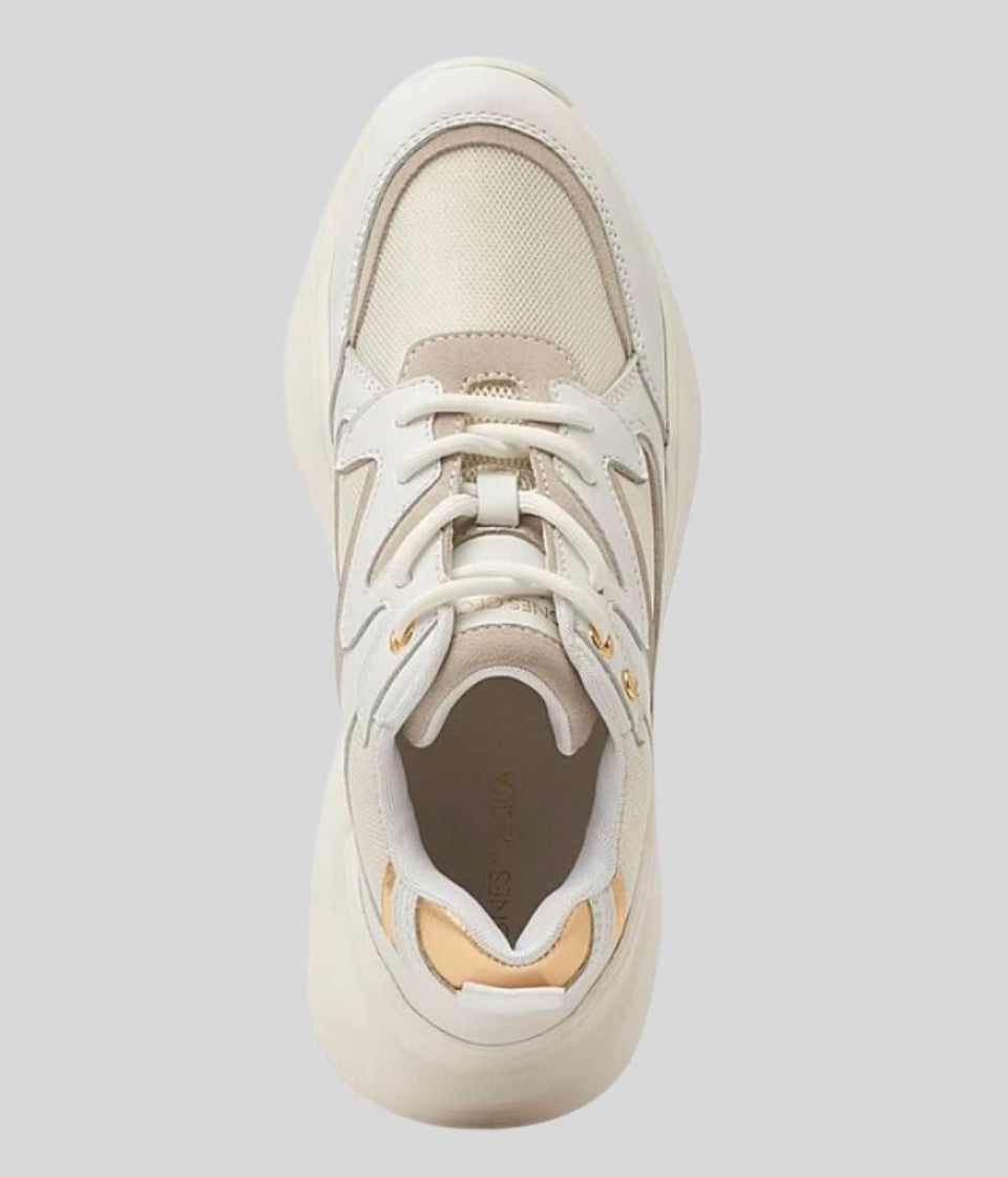 White Cecilia Leather Trainers