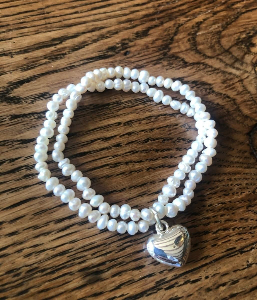 Helen Double Strand Heart Charm Bracelet Highstreet Outlet UK