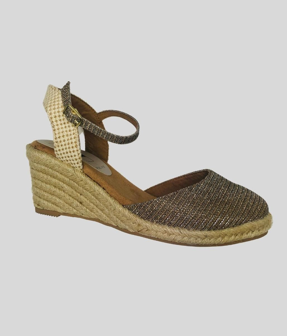 Bronze Wedge Espadrilles