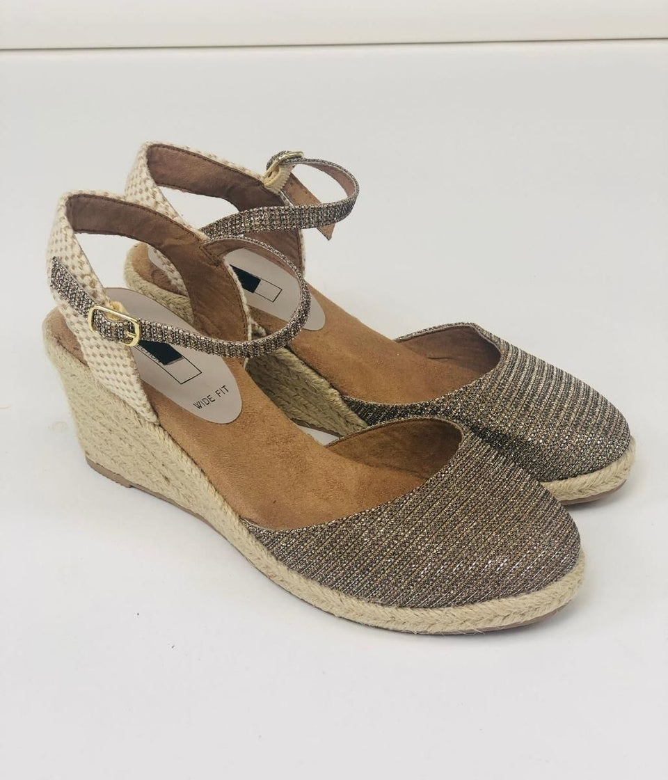 Bronze Wedge Espadrilles