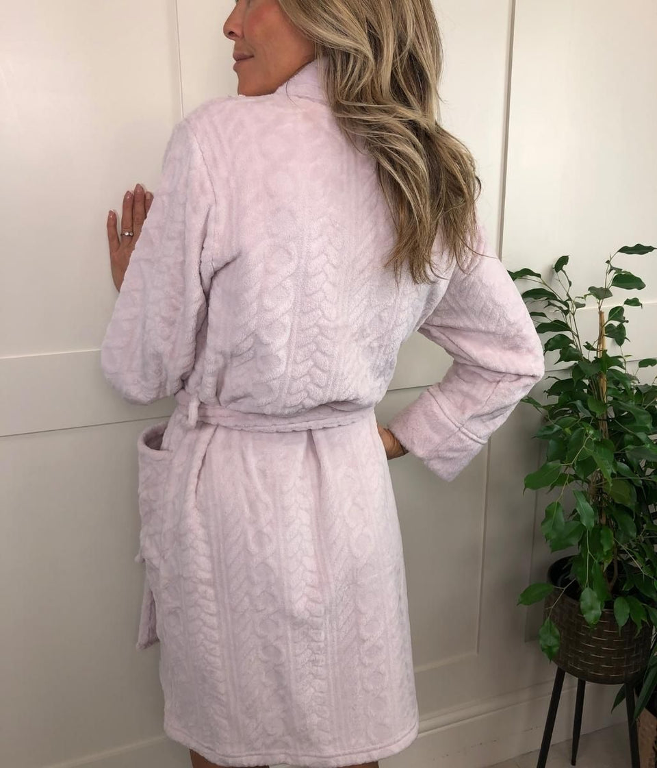 Pink Cosy Warm Dressing Gown