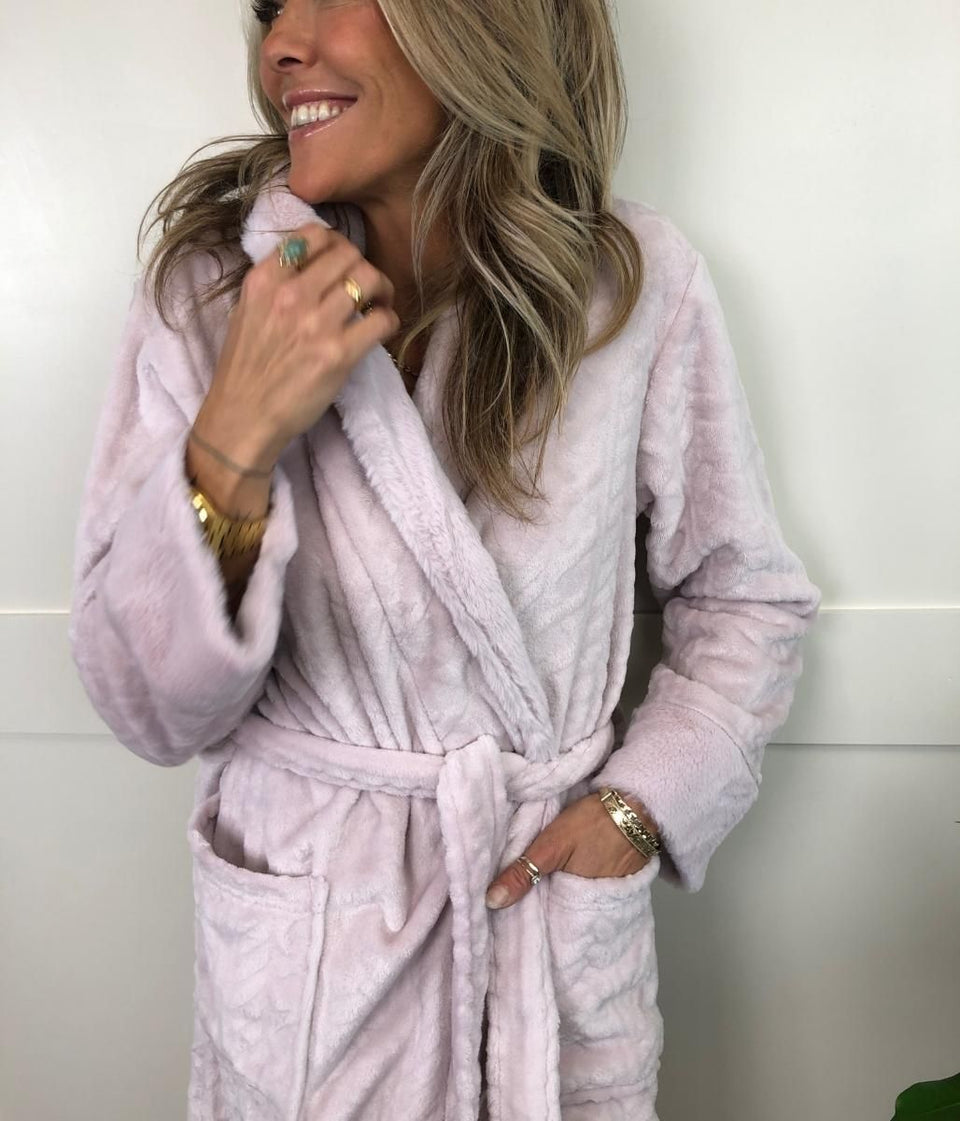 Pink Cosy Warm Dressing Gown