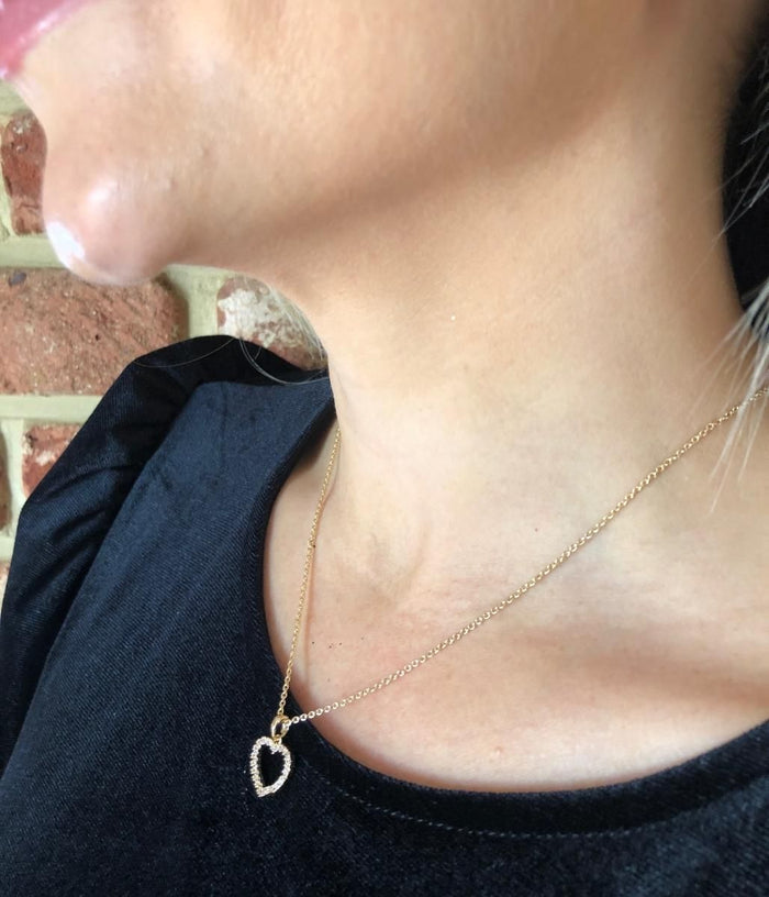 Ruby Heart Pendant Earring Set With Cubic Zirconia – JewelleryMatters