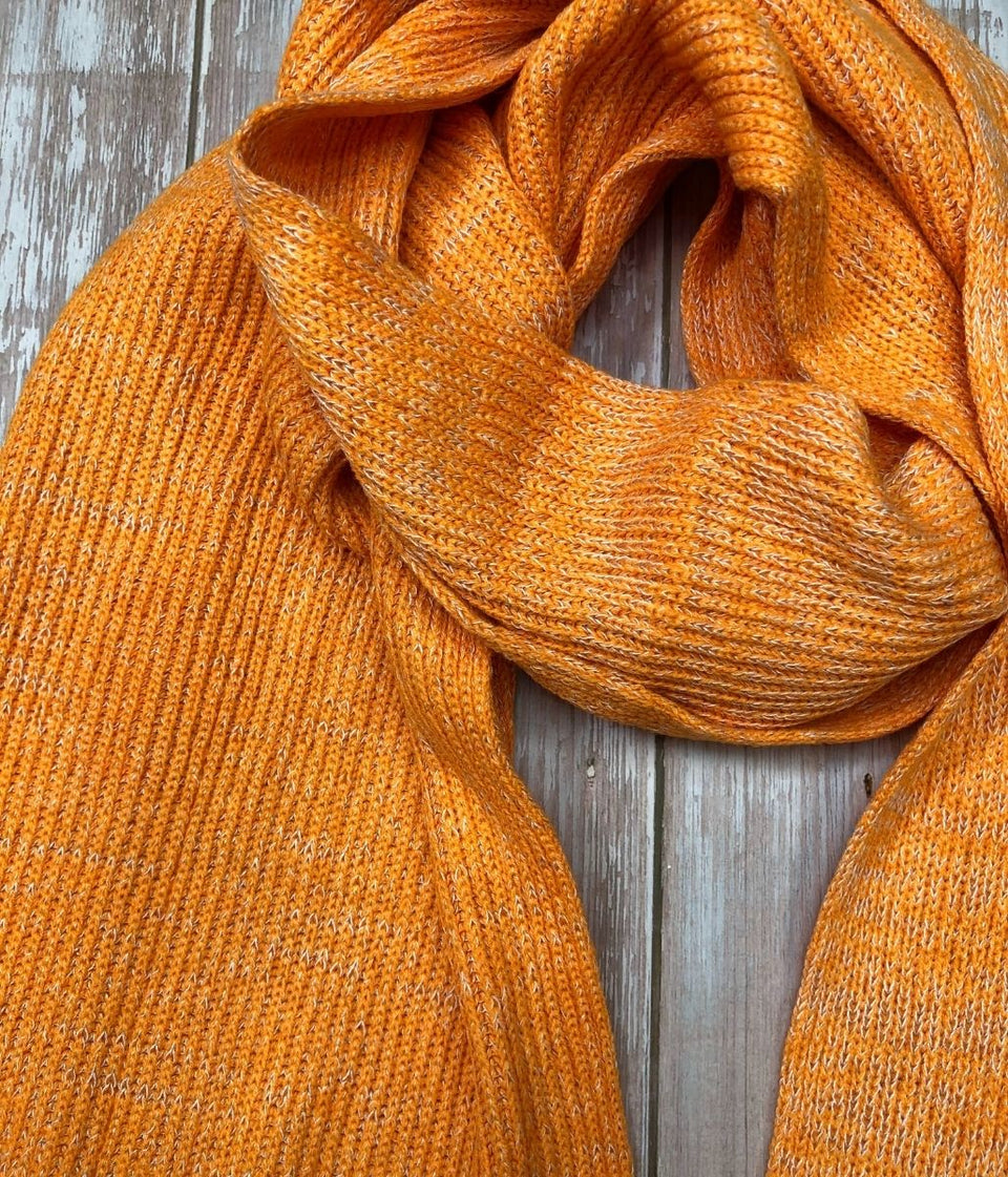 Orange Wool Rich Anglistic Scarf