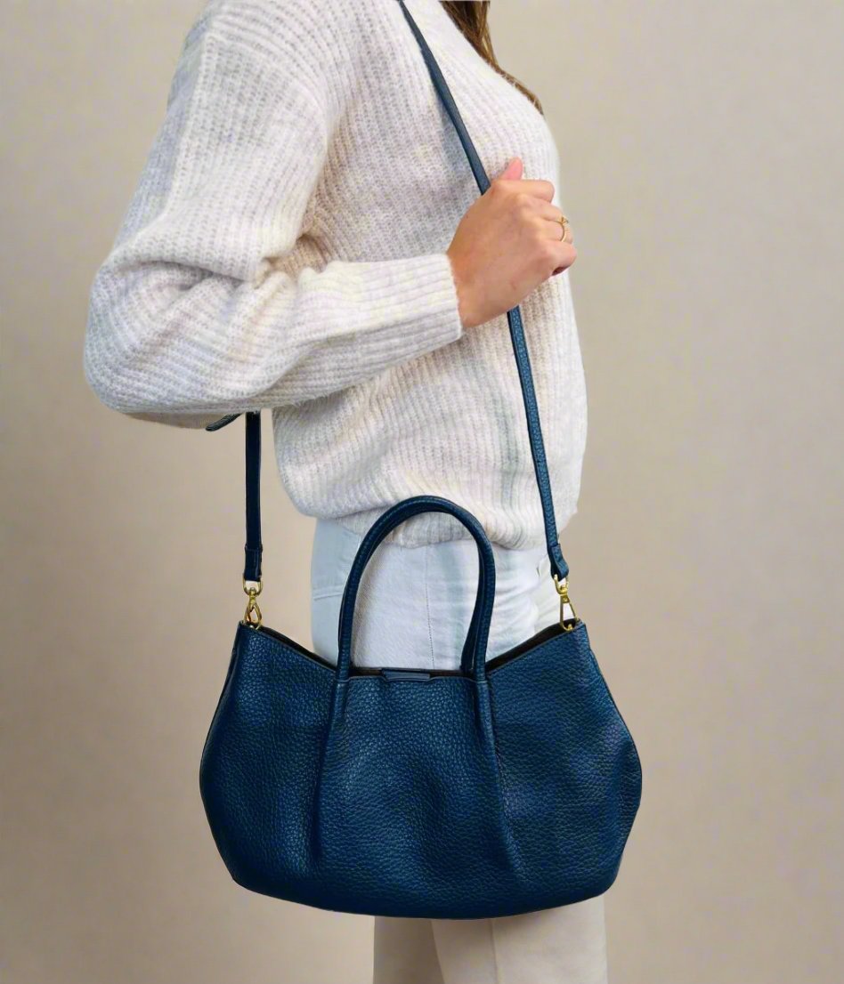 womens navy grab bag shoulder bag 