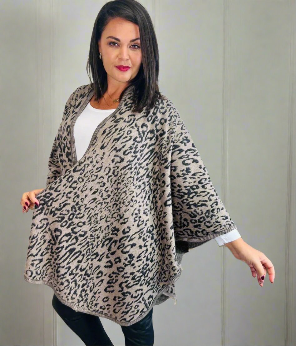 leopard print cape