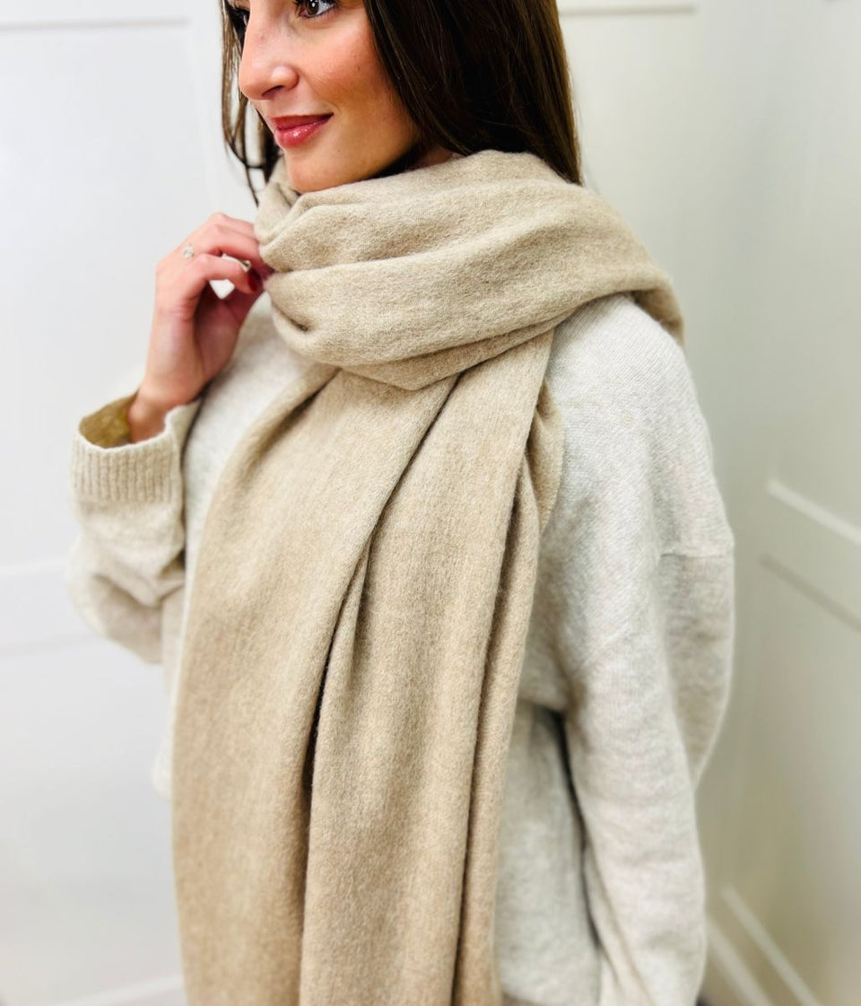 Natural Wool Rich Scarf