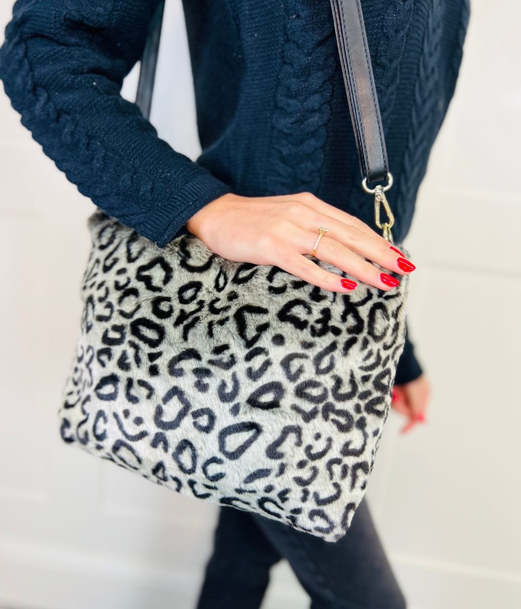 Leopard Faux Fur Tote Bag Highstreet Outlet UK