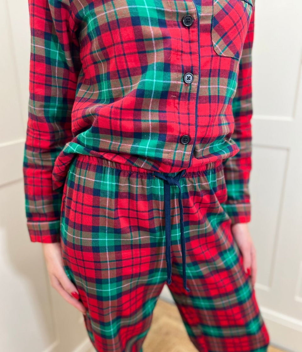 Red Check Cotton Pyjama Set