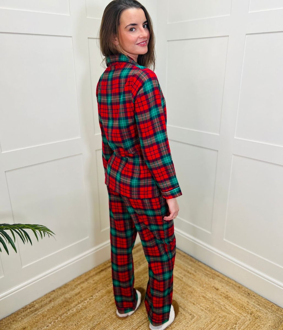 Red Check Cotton Pyjama Set