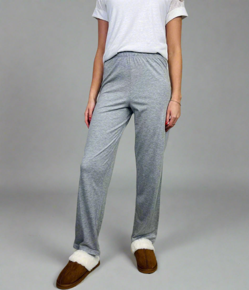 Grey Loungewear Plain Pyjama Bottoms