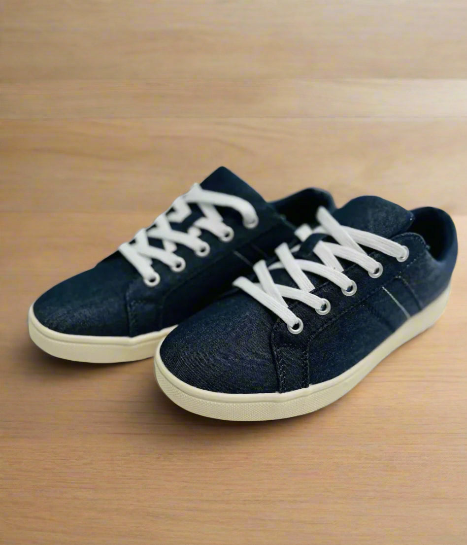 Chambray Canvas Trainers