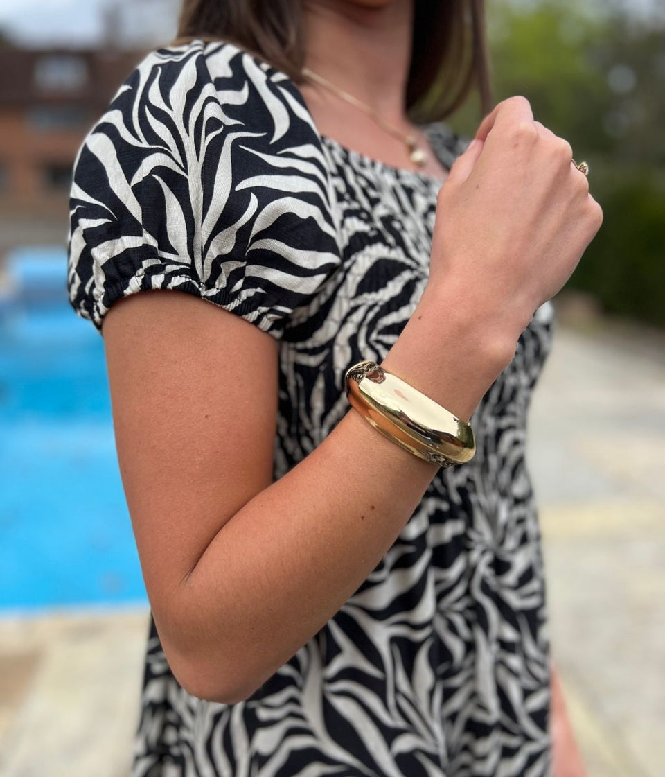 Gold Hinge Bangle Bracelet