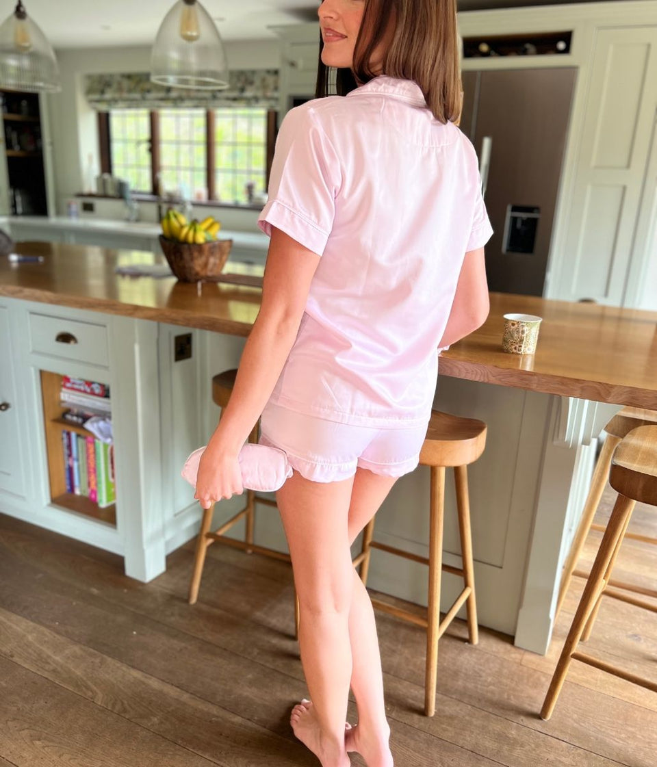 Gift Boxed Satin Pink Short Pyjamas