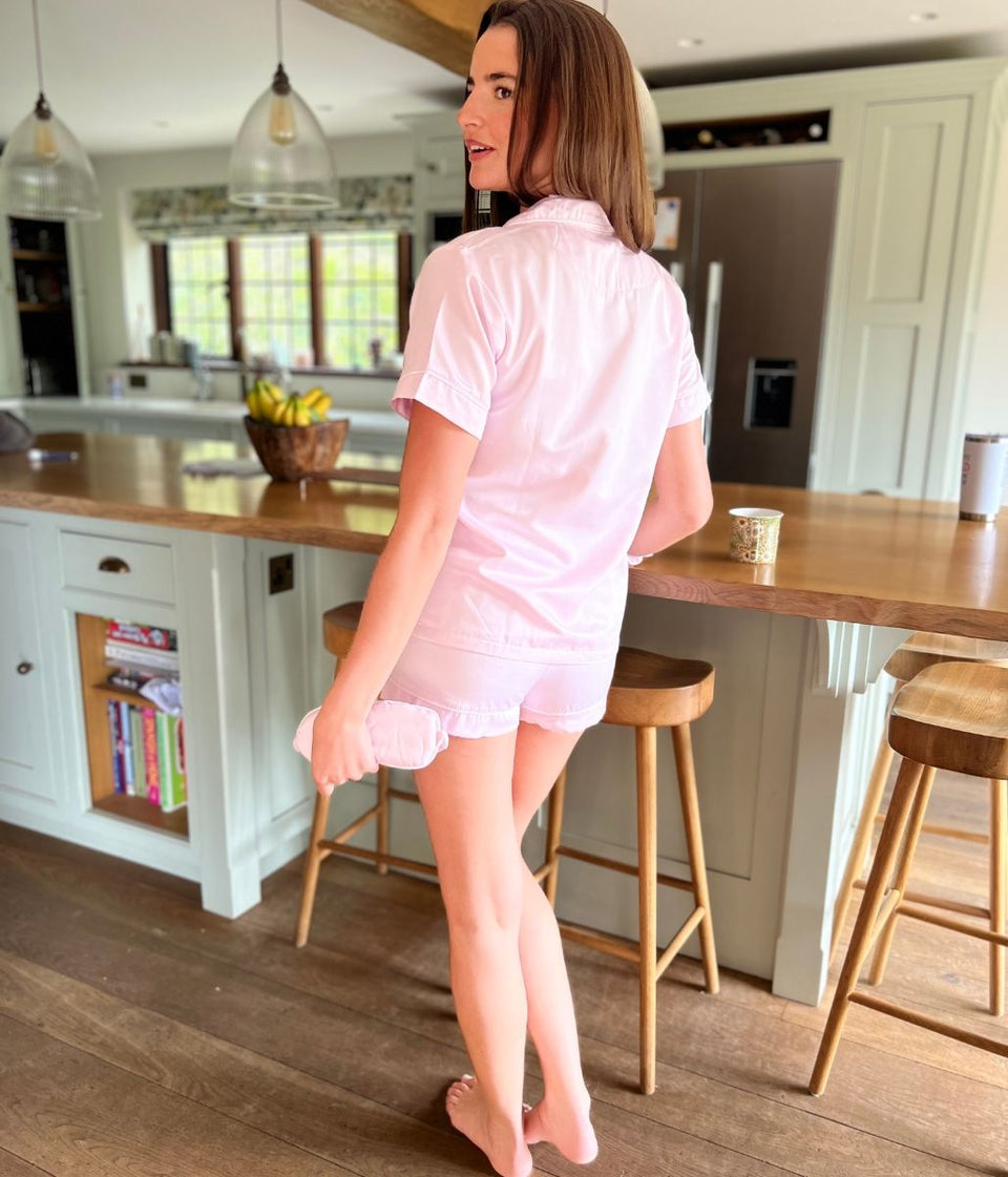 Gift Boxed Satin Pink Short Pyjamas