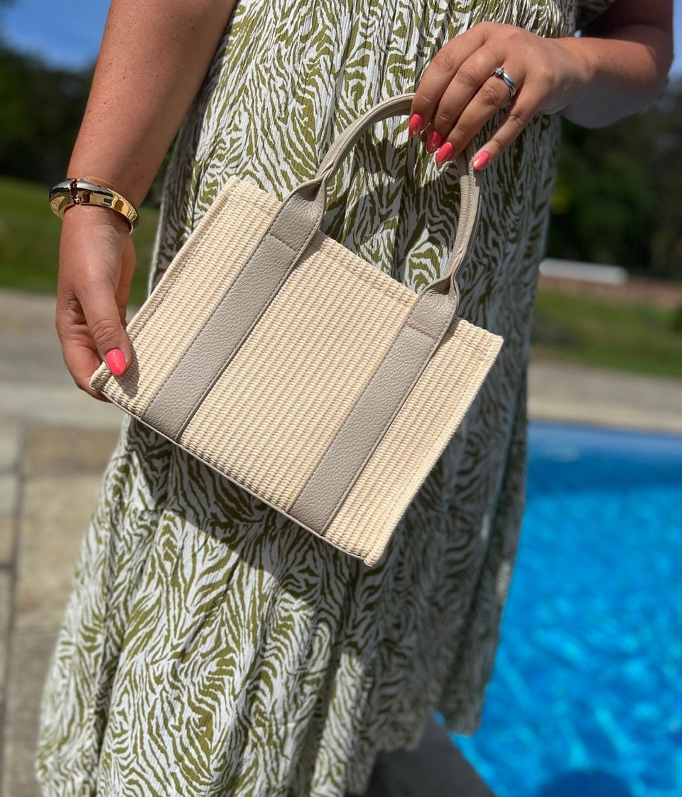 Beige Corsica Woven Bag