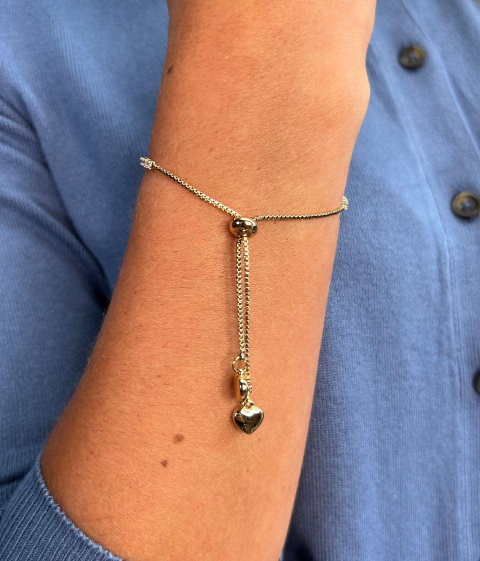 Gold Triana Diamante Star Drawstring Bracelet