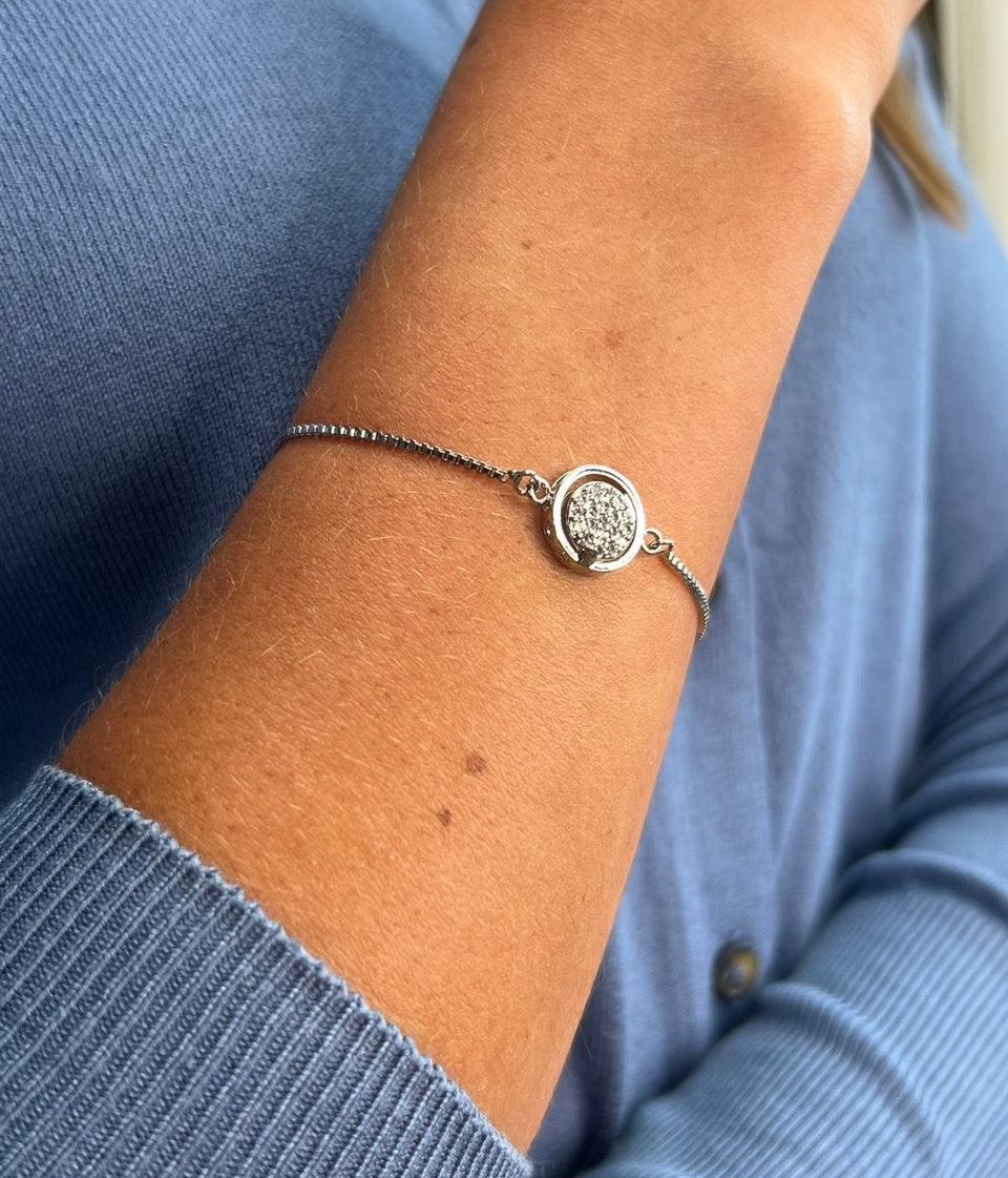 Silver Valetta Drawstring Bracelet