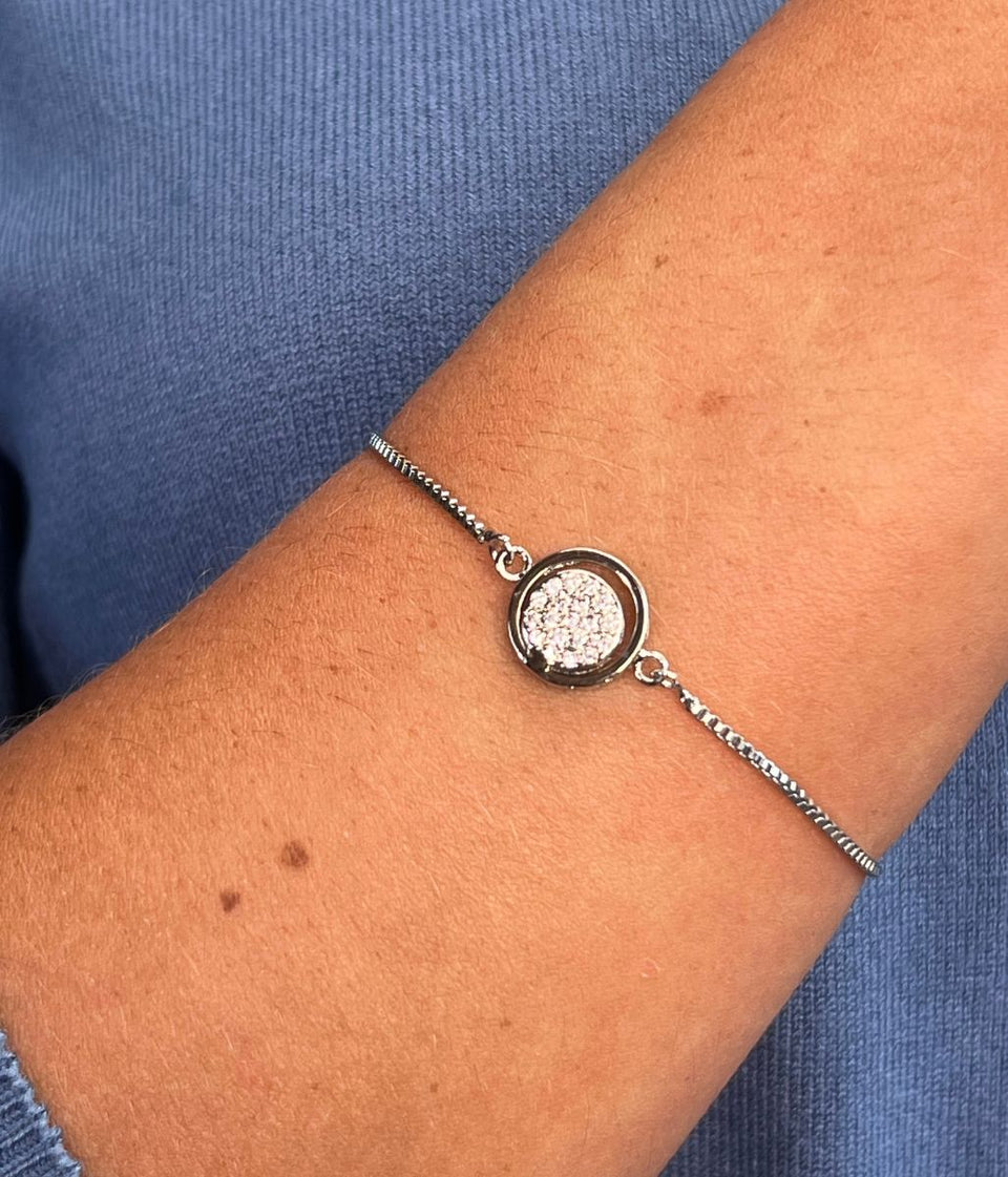 Silver Valetta Drawstring Bracelet
