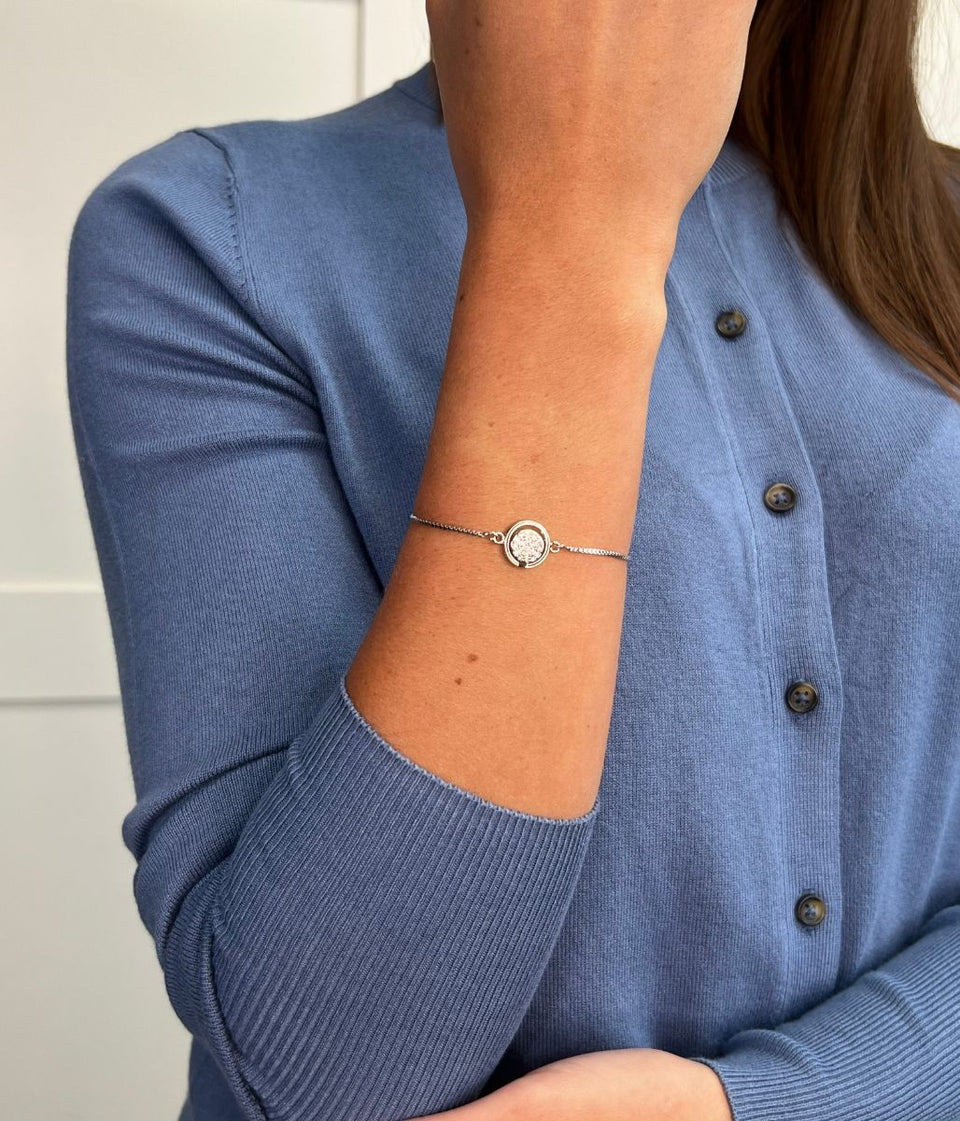 Silver Valetta Drawstring Bracelet