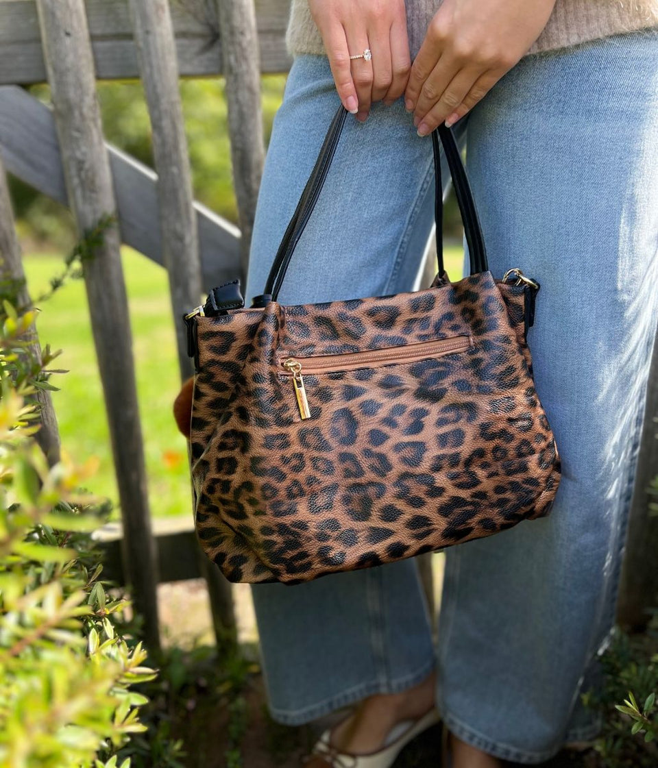 Leopard Print Tote Handbag