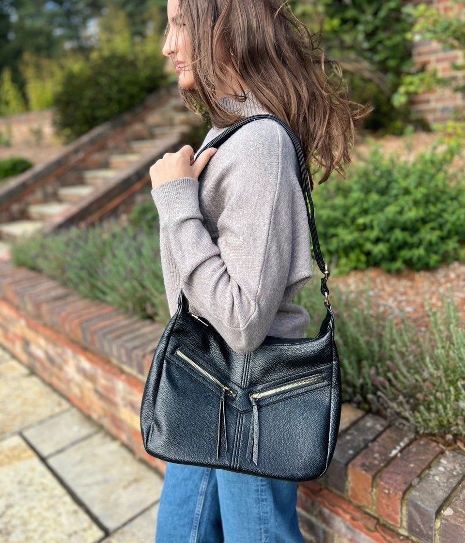 Black Large Crossbody Handbag