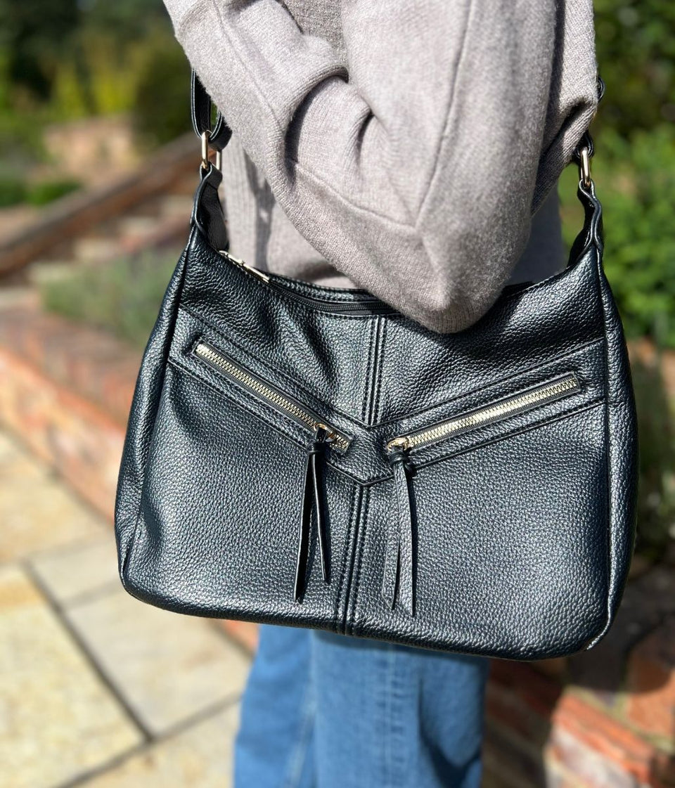 Black Large Crossbody Handbag