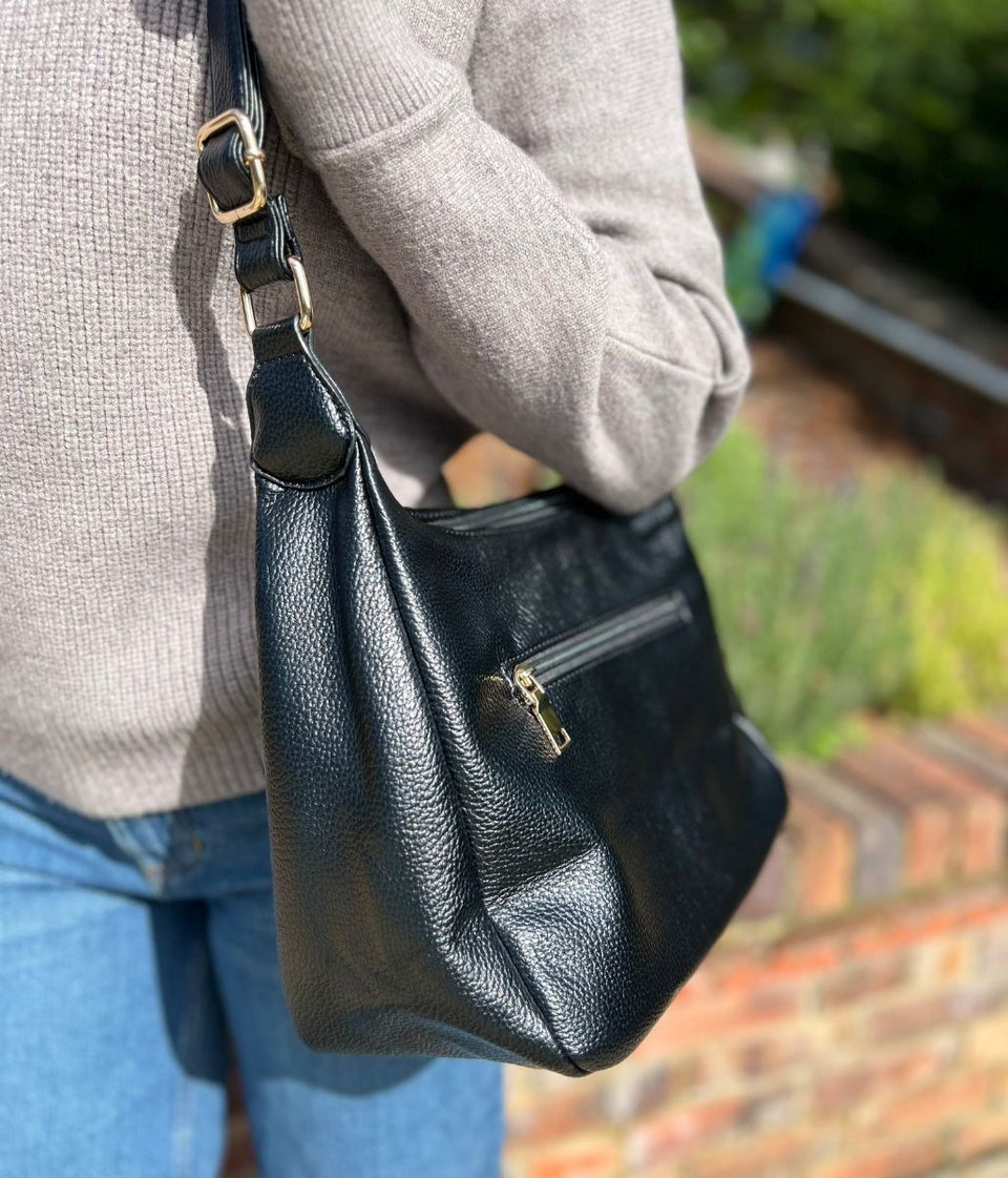 Black Large Crossbody Handbag