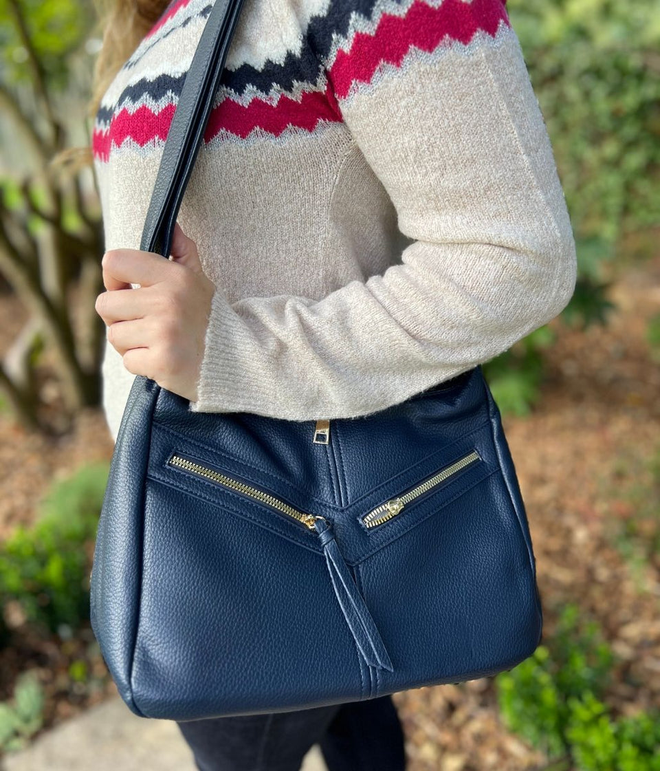 Navy Large Crossbody Handbag