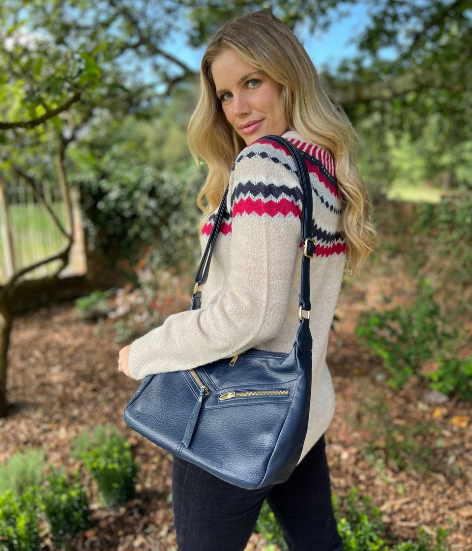Navy Large Crossbody Handbag